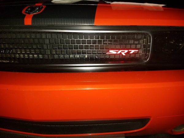 SRT Front and Rear Badge Overlay Decals - 2015-2018 Dodge Challenger SRT 392 - sku-43390624858299-sku-43390624891067-sku-43390624923835-sku-43390624956603-sku-43390624989371- DRIVEN - 13
