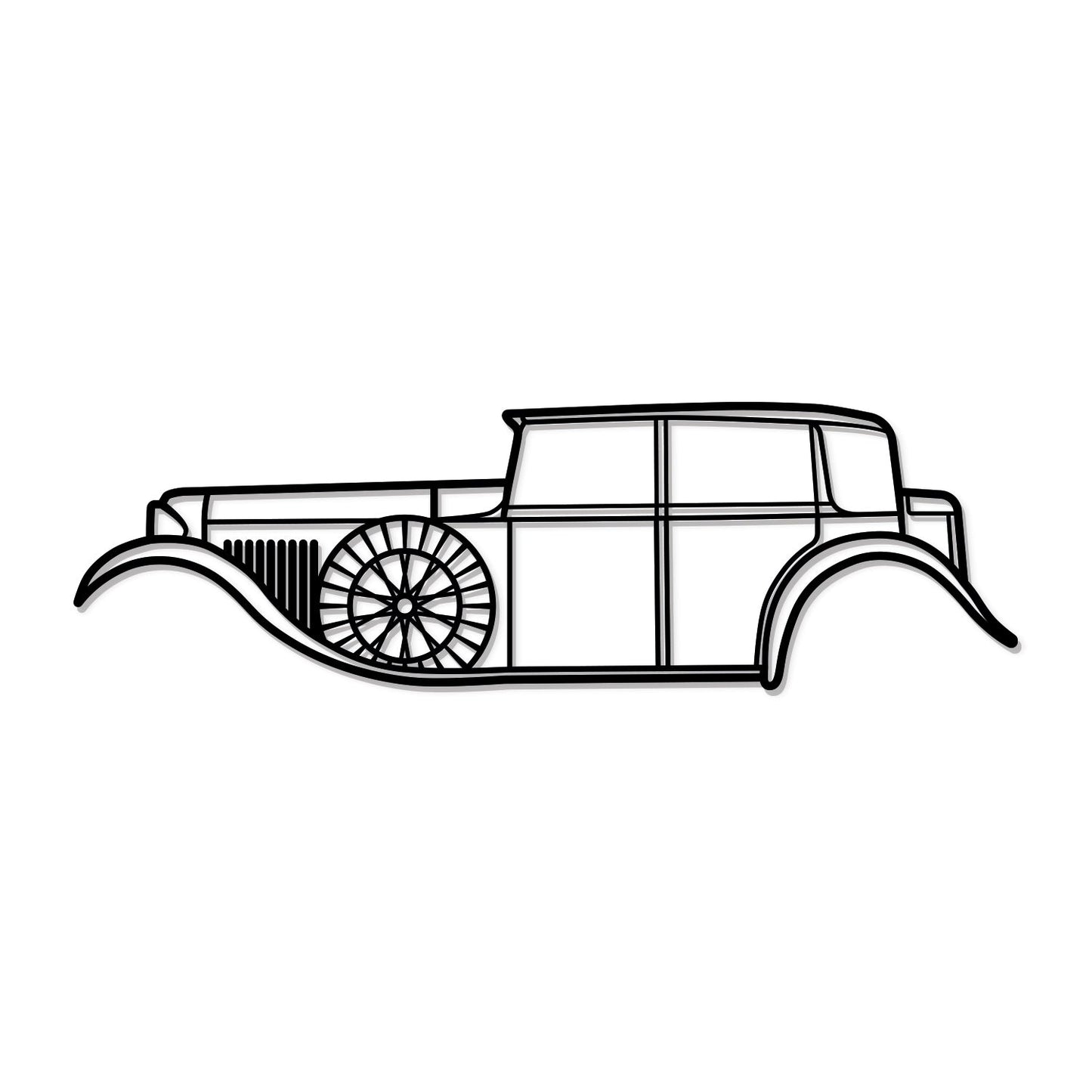 1930 8 Litre Metal Car Wall Art - MT0002 - MT0002B49L- DRIVEN - 8