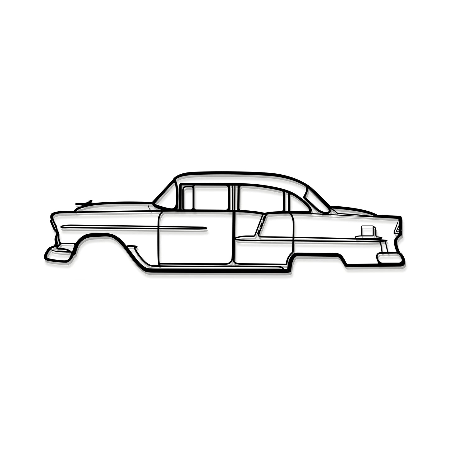 1955 Bel Air Metal Car Wall Art - MT0037 - MT0037B49L-MT0037B69L-MT0037B80L-MT0037B99L-MT0037B120L- DRIVEN - 8