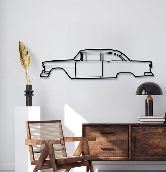1955 150 Utility Sedan Metal Car Wall Art - MT0035 - MT0035B49L-MT0035B69L-MT0035B80L-MT0035B99L-MT0035B120L- DRIVEN - 2