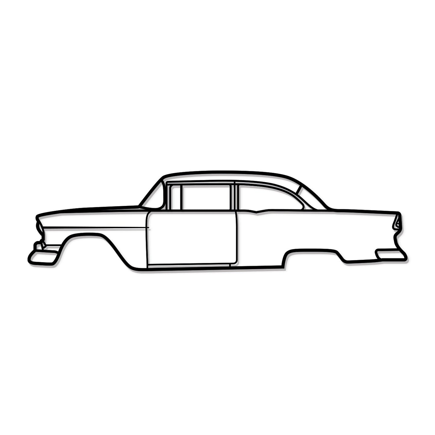 1955 150 Utility Sedan Metal Car Wall Art - MT0035 - MT0035B49L-MT0035B69L-MT0035B80L-MT0035B99L-MT0035B120L- DRIVEN - 8