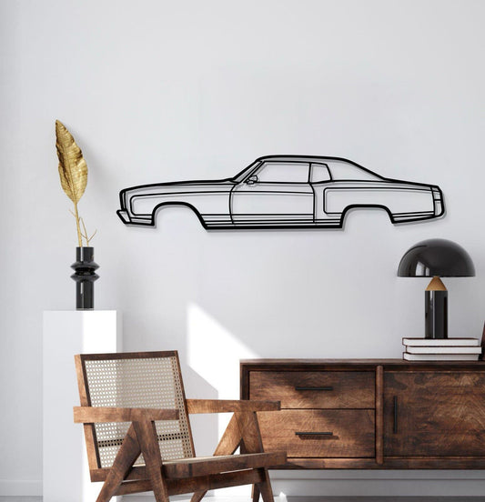 1972 Monte Carlo Metal Car Wall Art - MT0147 - MT0147B49L-MT0147B69L-MT0147B80L-MT0147B99L-MT0147B120L- DRIVEN - 2