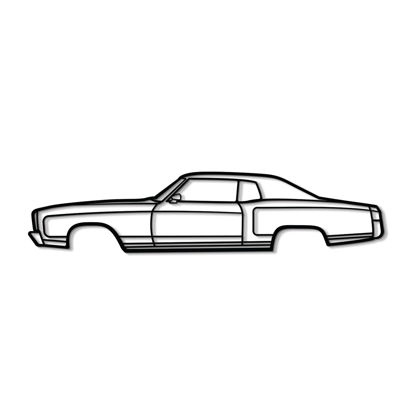1972 Monte Carlo Metal Car Wall Art - MT0147 - MT0147B49L-MT0147B69L-MT0147B80L-MT0147B99L-MT0147B120L- DRIVEN - 8