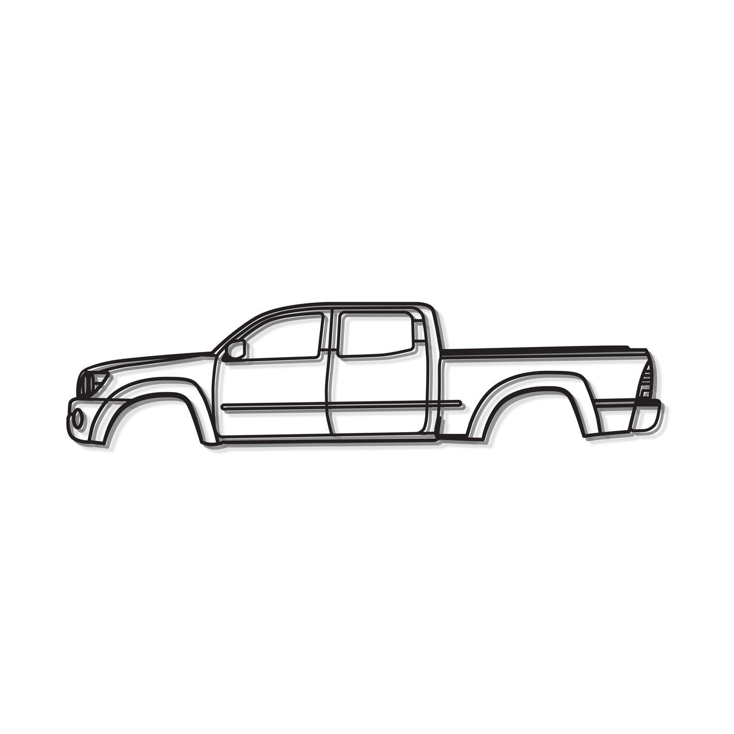 2005 Tacoma 2nd Gen Metal Car Wall Art - MT0325 - MT0325B49L-MT0325B69L-MT0325B80L-MT0325B99L-MT0325B120L- DRIVEN - 8