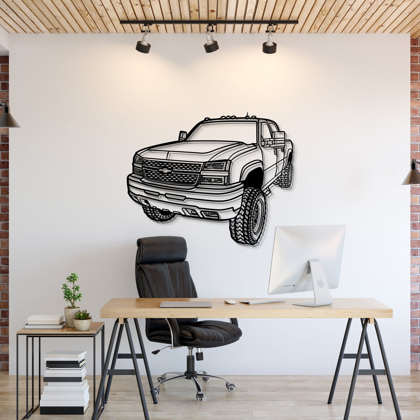 2007 Silverado Perspective Metal Car Wall Art - MT1151 - MT1151B69L-MT1151B80L-MT1151B99L-MT1151B115L-MT1151B140L- DRIVEN - 1