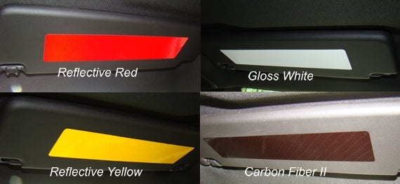 Visor Label Overlay Decals - 2010-2017 Camaro - CAM:G5:Visor-01-CAM:G5:Visor-02-CAM:G5:Visor-03-CAM:G5:Visor-05-CAM:G5:Visor-06- DRIVEN - 2