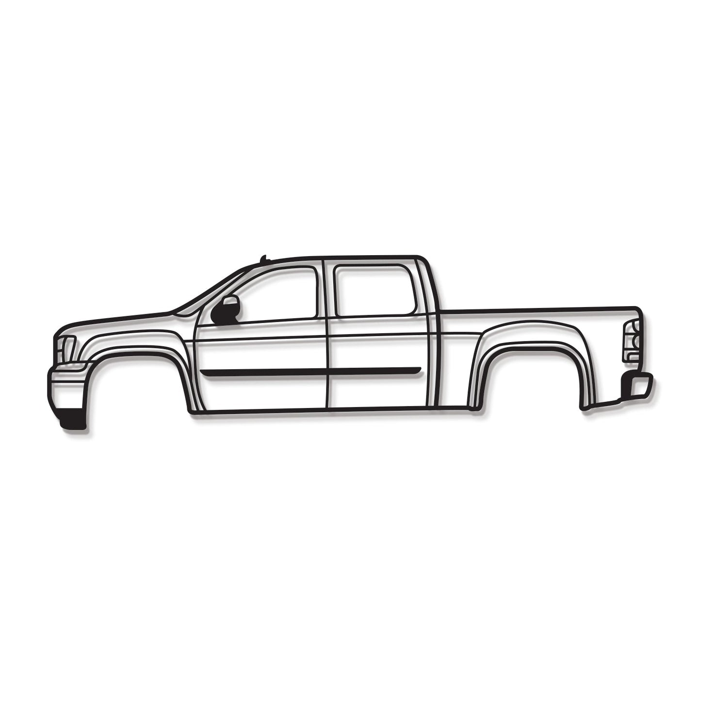 2013 Sierra 1500 3rd Gen Metal Car Wall Art - MT0489 - MT0489B49L-MT0489B69L-MT0489B80L-MT0489B99L-MT0489B120L- DRIVEN - 10