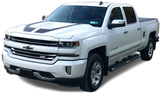 Rally Edition Style Stripes - 2016-2018 Silverado 1500 - 2016:Silverado:RallyEdition-GBK-2016:Silverado:RallyEdition-FBK-2016:Silverado:RallyEdition-GWH-2016:Silverado:RallyEdition-NRD-2016:Silverado:RallyEdition-SIM- DRIVEN - 2