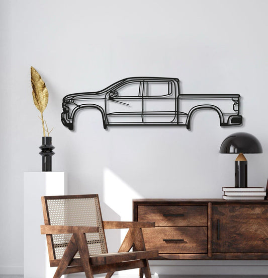 2019 Silverado 1500 4th Gen Metal Car Wall Art - MT0681 - MT0681B49L-MT0681B69L-MT0681B80L-MT0681B99L-MT0681B120L- DRIVEN - 2