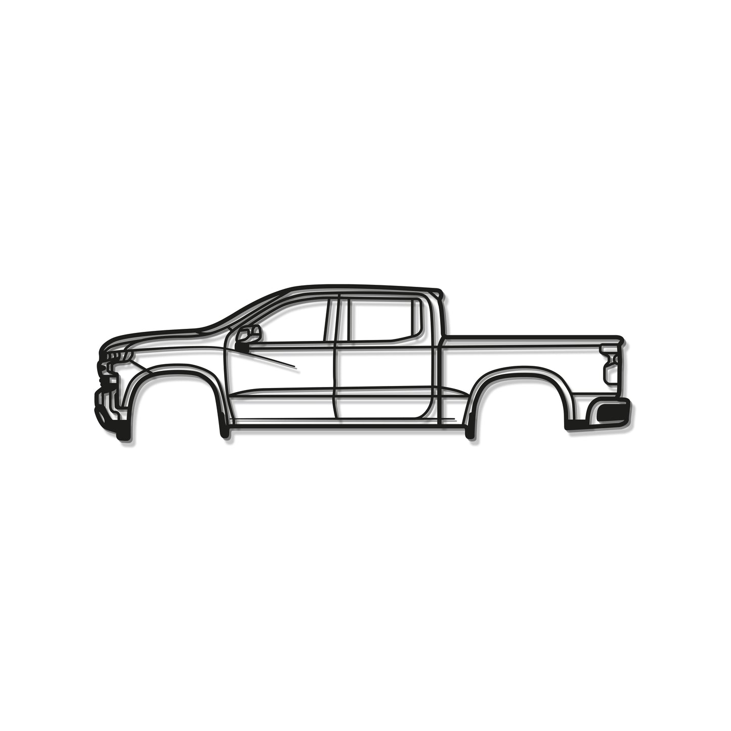 2019 Silverado 1500 4th Gen Metal Car Wall Art - MT0681 - MT0681B49L-MT0681B69L-MT0681B80L-MT0681B99L-MT0681B120L- DRIVEN - 8