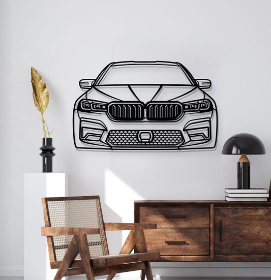 2021 M5 Competition Front View Metal Car Wall Art - MT1325 - MT1325B69-MT1325B80-MT1325B99-MT1325B115-MT1325B140- DRIVEN - 2