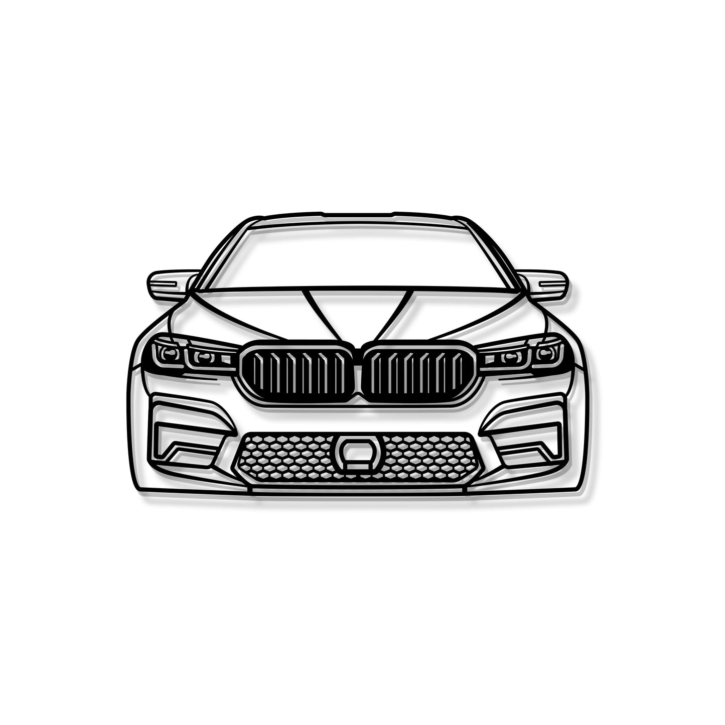 2021 M5 Competition Front View Metal Car Wall Art - MT1325 - MT1325B69-MT1325B80-MT1325B99-MT1325B115-MT1325B140- DRIVEN - 8