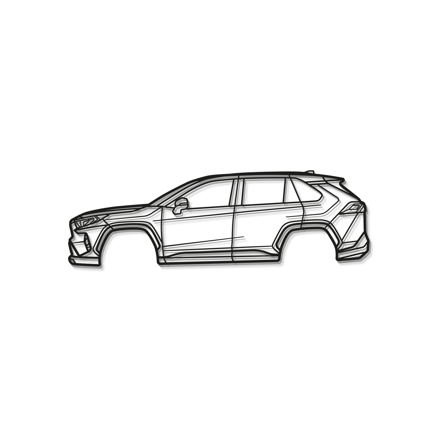 2021 RAV4 Prime 5th Gen (XA50) Metal Car Wall Art - MT0761 - MT0761B49L-MT0761B69L-MT0761B80L-MT0761B99L-MT0761B120L- DRIVEN - 8