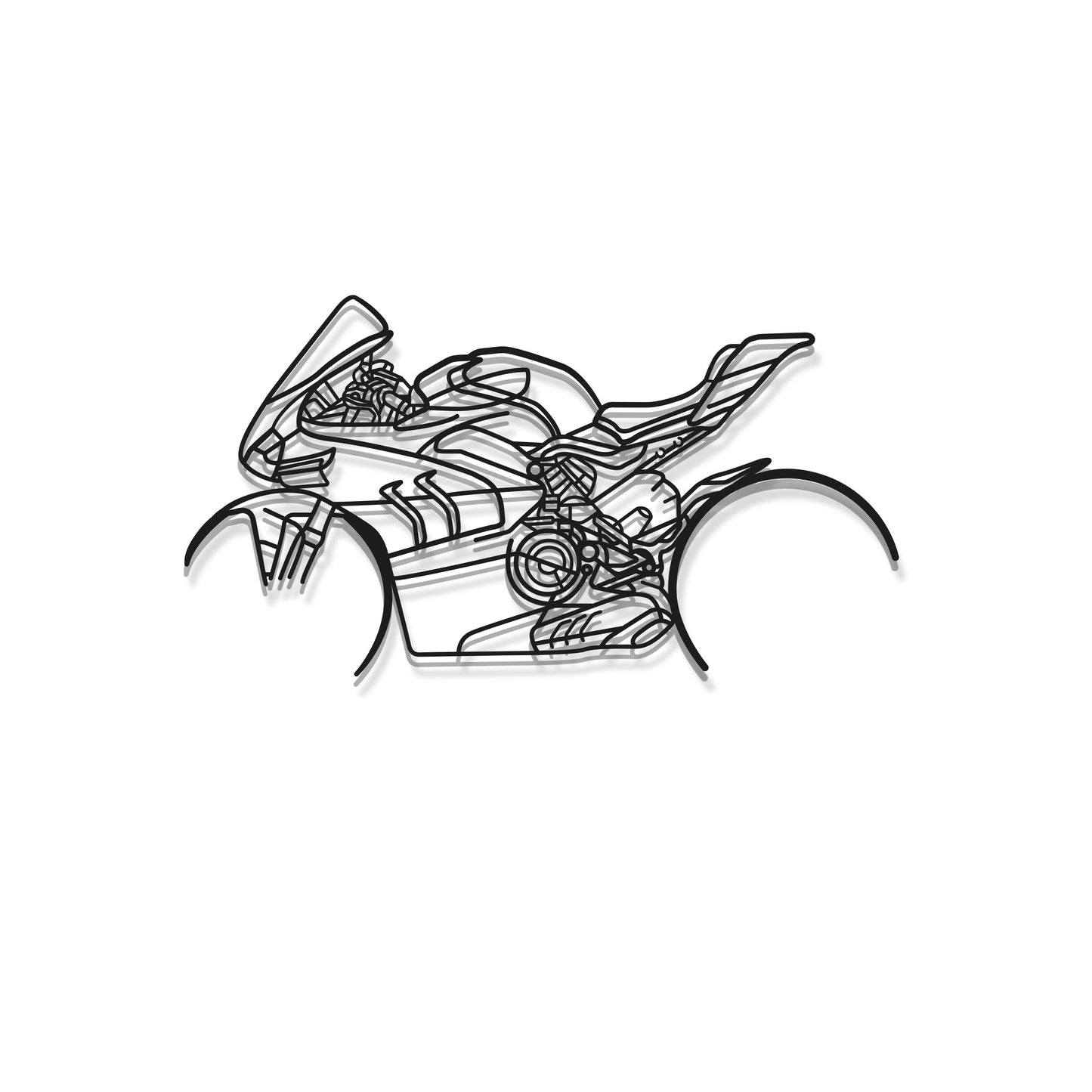 V4SP Metal Motorcycle Wall Art - MT1105 - MT1105B49L-MT1105B69L-MT1105B80L-MT1105B99L-MT1105B115L- DRIVEN - 8