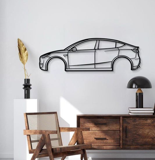 2022 Model Y Metal Car Wall Art - MT0798 - MT0798B49L-MT0798B69L-MT0798B80L-MT0798B99L-MT0798B120L- DRIVEN - 2