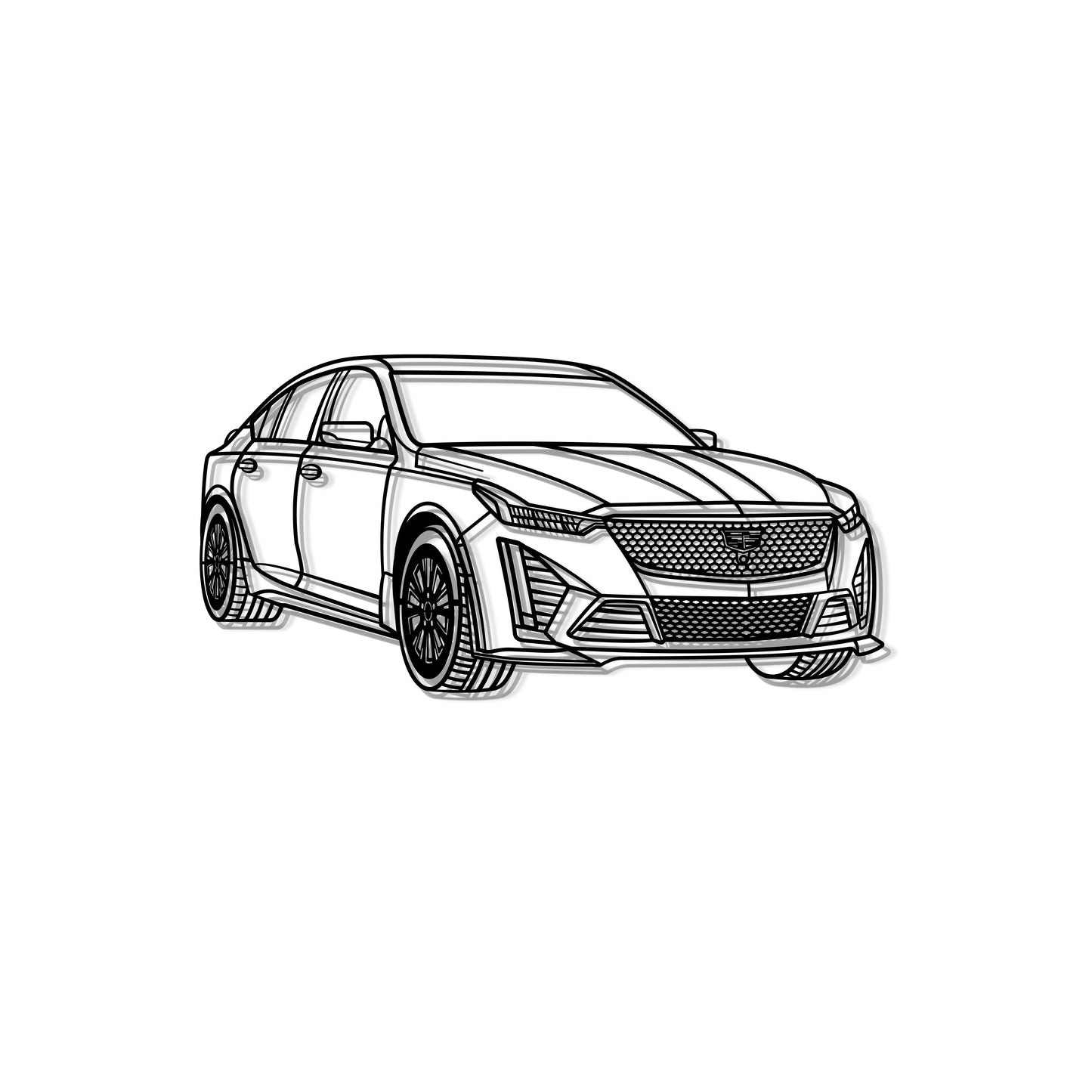 2023 CT5-V Blackwing Perspective Metal Car Wall Art - MT1146 - MT1146B69L-MT1146B80L-MT1146B99L-MT1146B115L-MT1146B140L- DRIVEN - 8