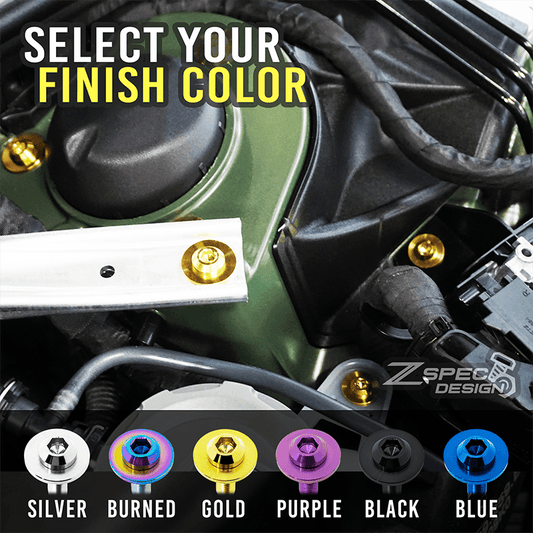 ZSPEC Stage-1 Dress Up Bolts® Fastener Kit for Mazda Miata NC, Titanium Hardware - ZSD-764820-ZSD-764837-ZSD-764844-ZSD-764851-ZSD-764868- DRIVEN - 2
