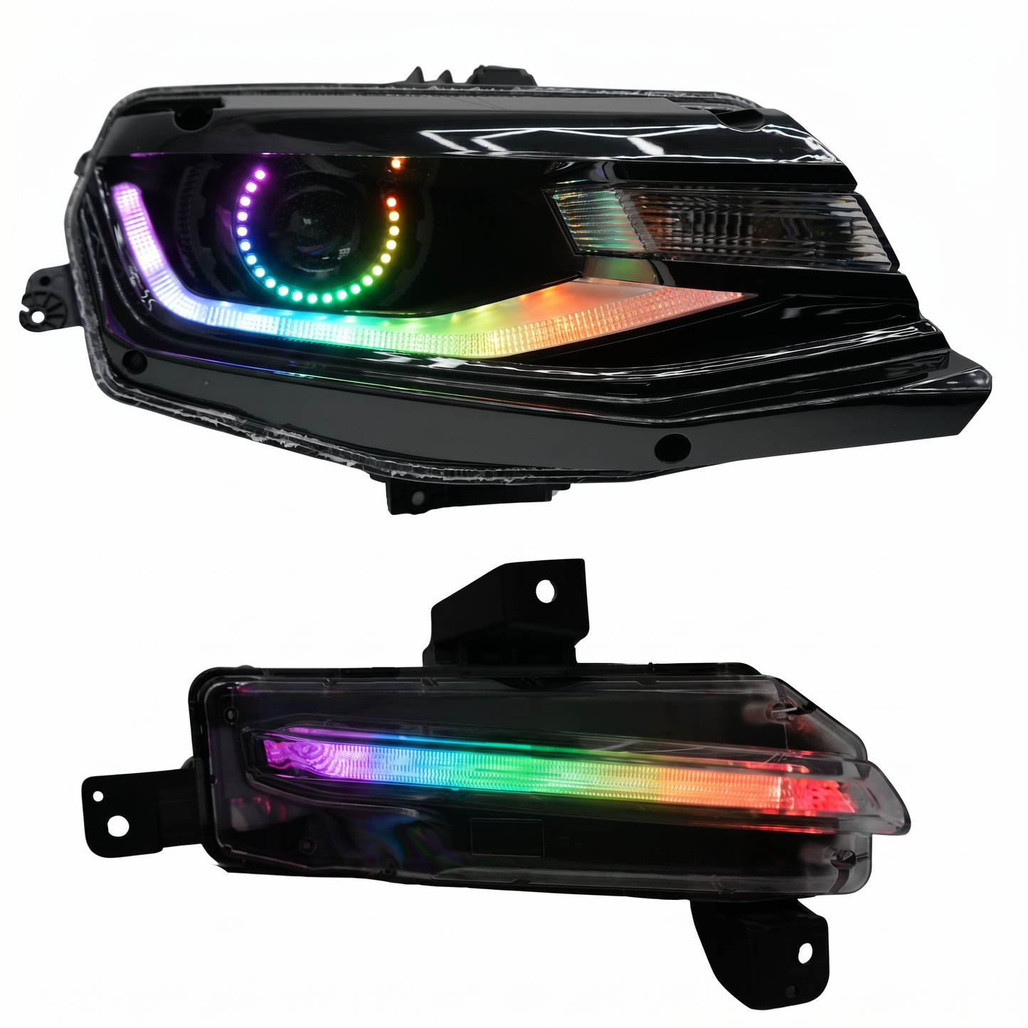 Chevrolet Camaro Flow Series Multicolor DRL Boards (2016-2018) - F13 | A20 | P2 - BX2-F13 | G20 | A20 | P2 - BX1-F13 | B3 | A20 | P2 - BX1-F13 | B3 | G20| A20 | P2 - BX1- DRIVEN - 20