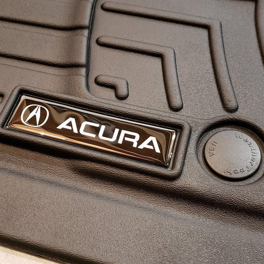 PAIR Domed Acura Emblem Inserts for Weathertech Floor Mats - sku-21259694473270- DRIVEN - 2