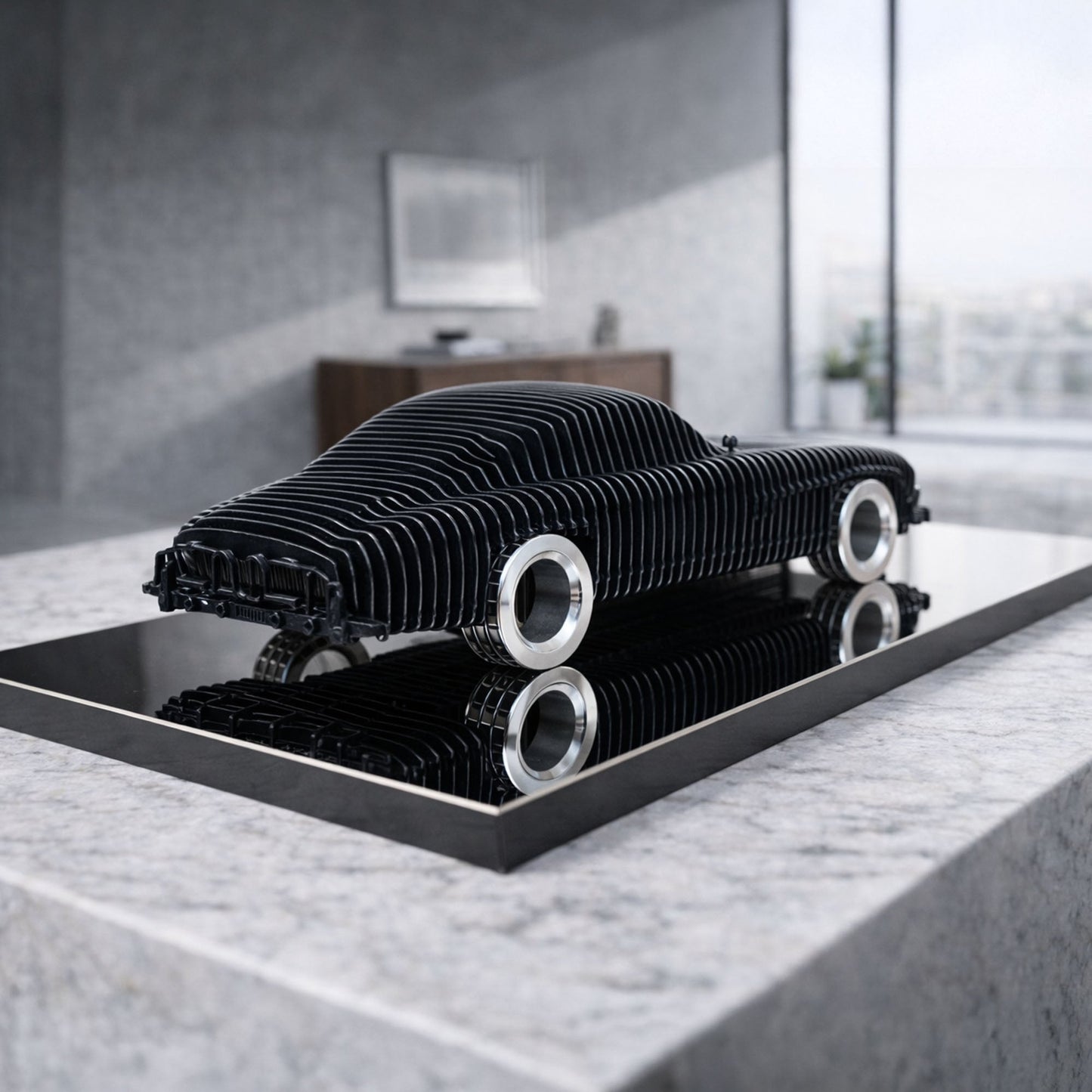 300SL Metal Car Sculpture - MT1494 - sku-47377252221167- DRIVEN - 4