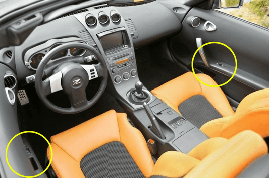 ZSPEC 350z Z33 Interior Door Window Switch Finisher Set, LHD '06-09, Carbon-Weave Style - ZSD-201639- DRIVEN - 2