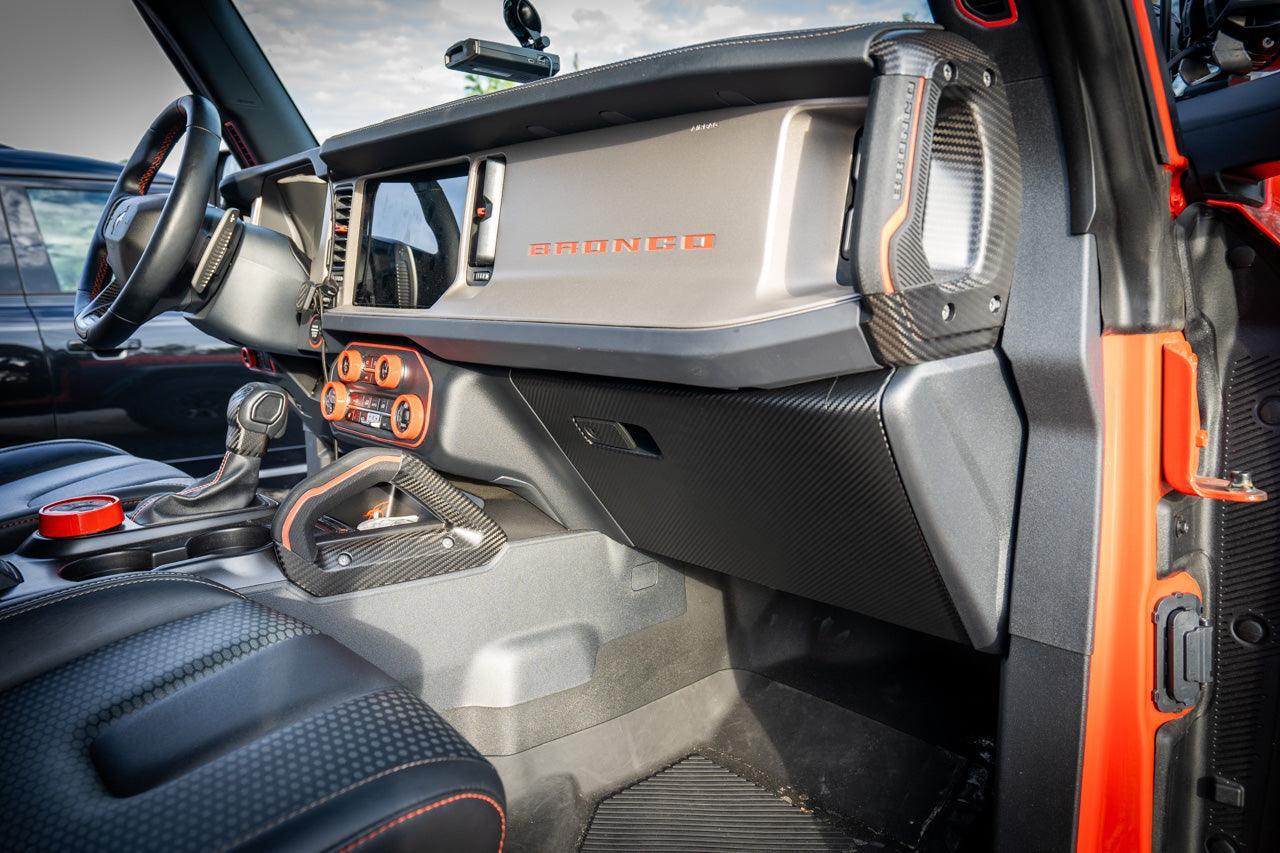 3D Carbon Glovebox Overlay Kit - 2021+ Bronco - 21BRNGLOVE-3DB- DRIVEN - 2