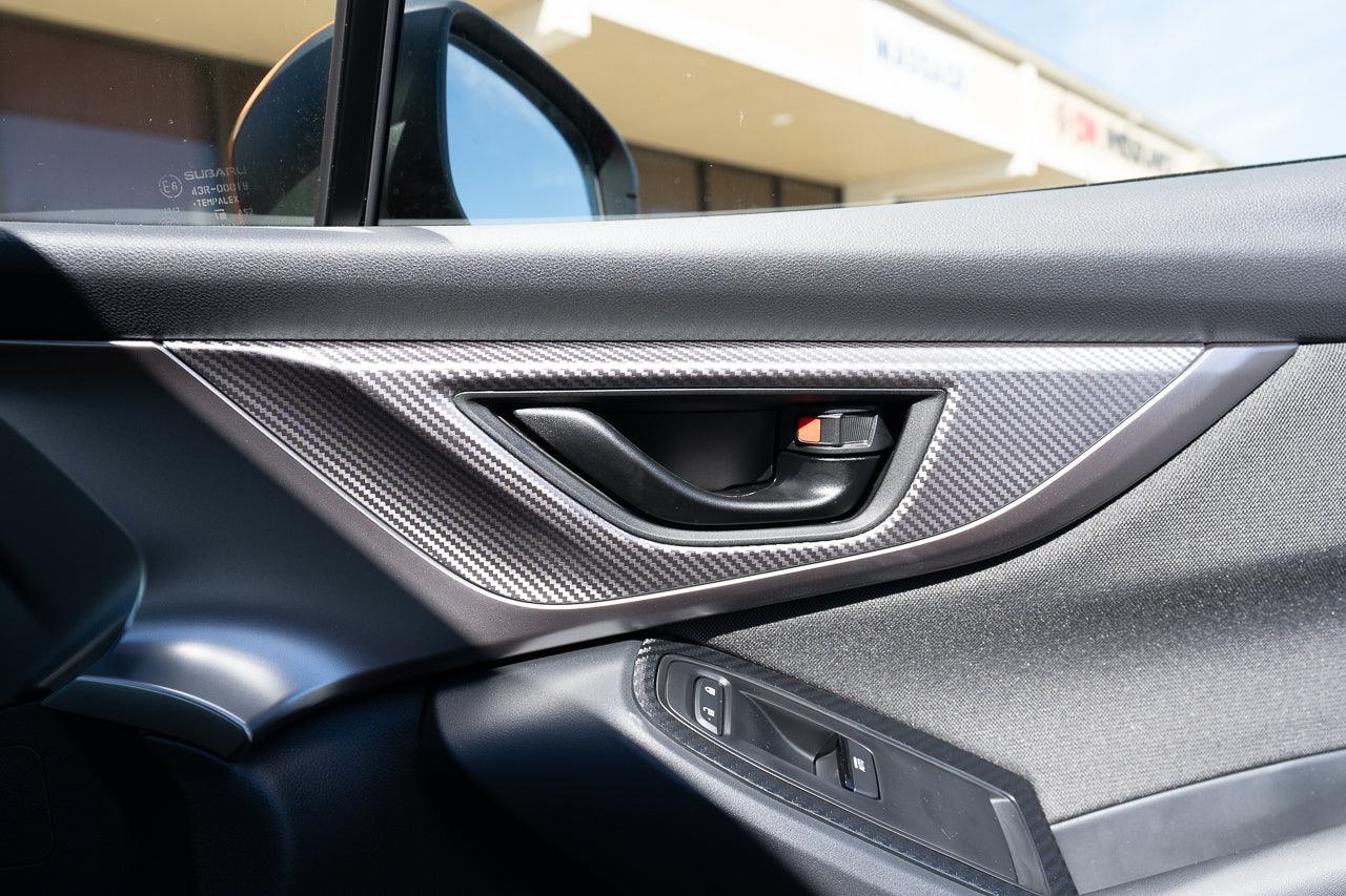 3D Carbon Interior Door Handle Trim Overlay Part 1 - 2022+ Subaru WRX - 22WRXINTDOORPT1-3DB- DRIVEN - 5