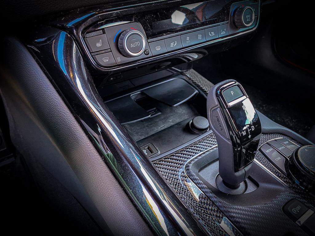 3D Carbon Phone Charger / USB / Cigarette Lighter Tray Overlay - 2020+ Supra - A90INTTRAY3DCF- DRIVEN - 10