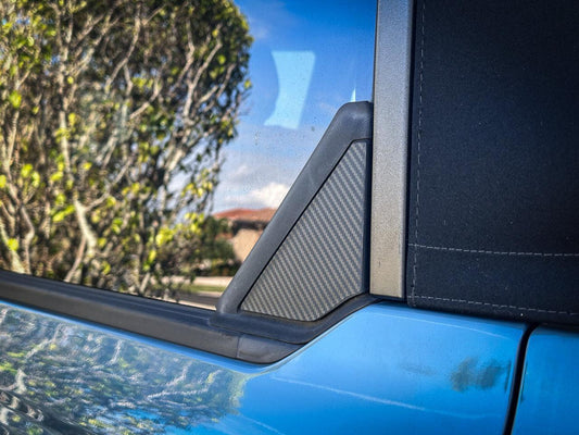 3D Carbon Rear Window Triangle Overlay - 2021+ Bronco 4 Door - 21BRNRTRI-3DB- DRIVEN - 2