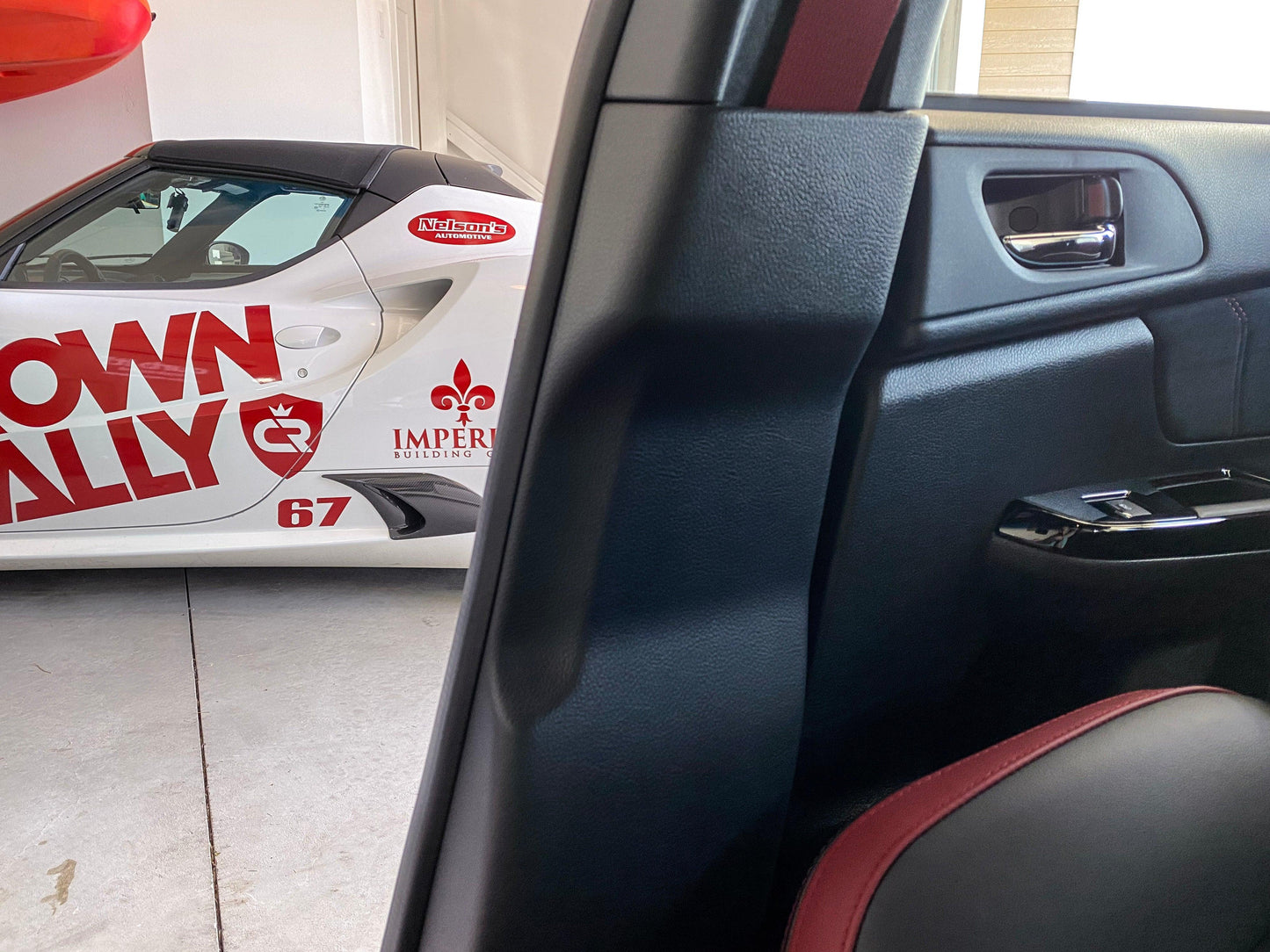 3D Carbon Seatbelt / Pillar Panel Protection Kit (Scuff Guard) - 2015-2021 WRX / STI - SFB15WRXSB3DBK- DRIVEN - 5