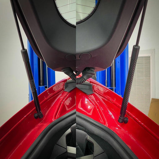 3D Carbon Trunk Hatch Strut Overlays - 2020+ Supra - A90TS3D- DRIVEN - 2