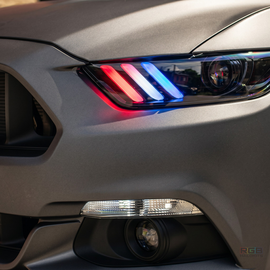 Ford Mustang Multicolor Flow Series DRL Boards (2015-2017) - F6 | A20 | P2 - BX1- DRIVEN - 2