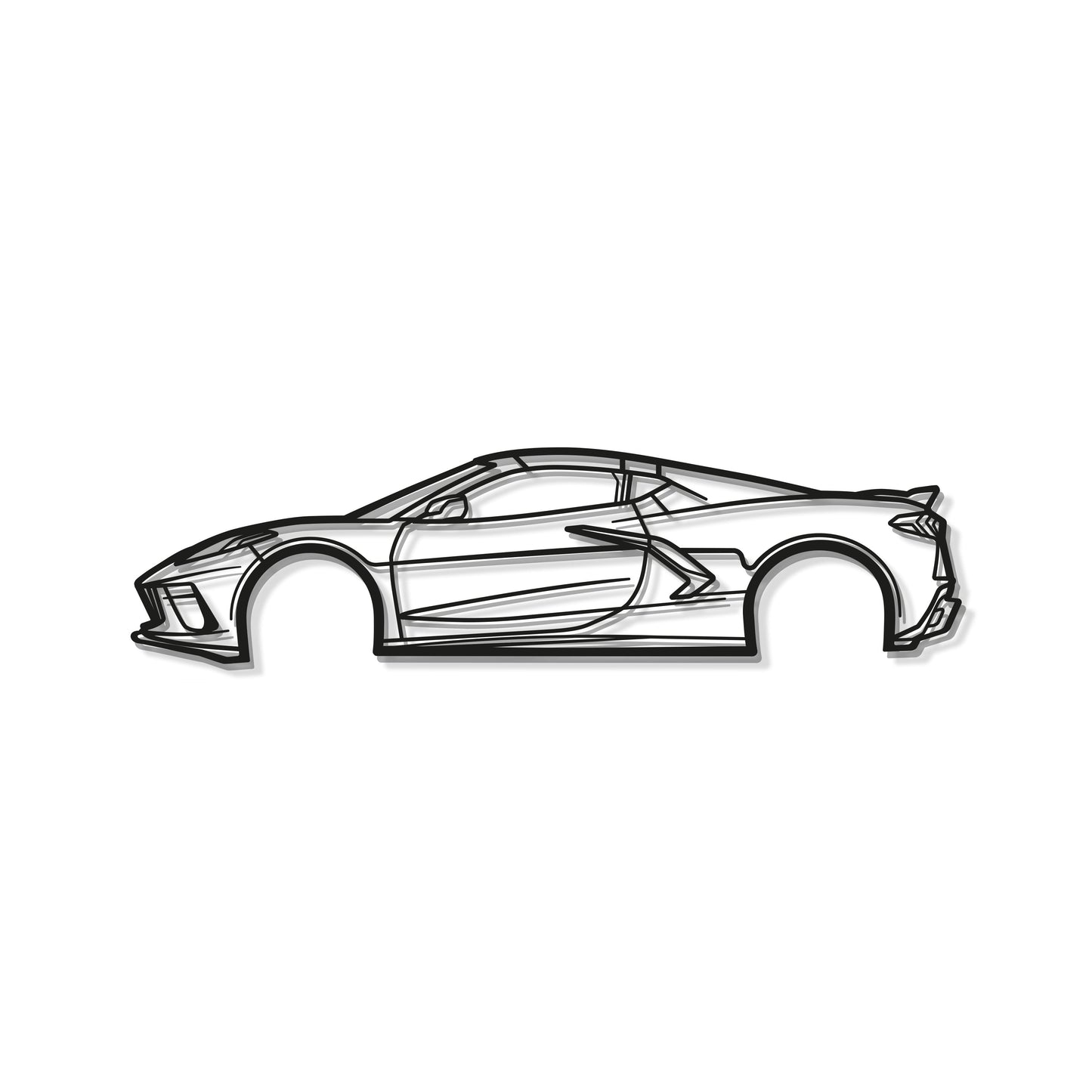 2023 Corvette C8 Metal Car Wall Art - MT0824 - MT0824B49L- DRIVEN - 8