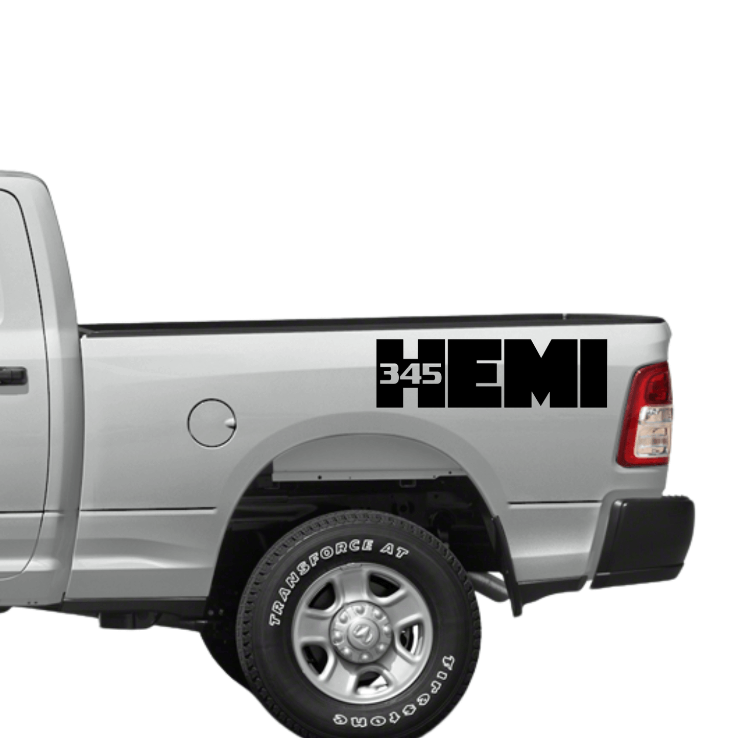 345 HEMI Vinyl Decal Sticker – Sizes 6" to 45" – Dodge Performance Engine Graphic for Truck or Car Window - sku-50631870054532-sku-50631870087300-sku-50631870120068-sku-50631870152836-sku-50631870185604- DRIVEN - 1
