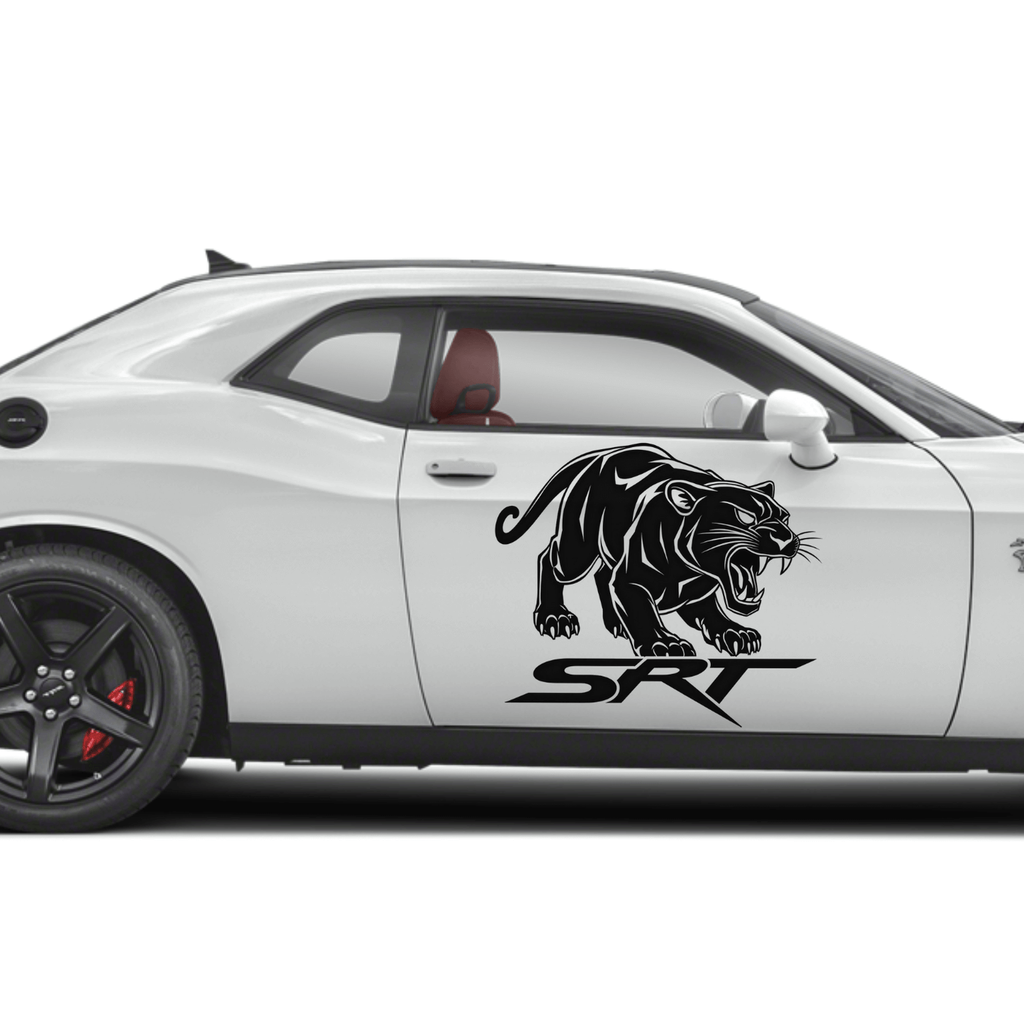 SRT Hellcat Tiger Decal Sticker – Dodge Challenger & Charger Vinyl Graphic – Muscle Car Window or Hood Sticker 6" to 45" - sku-50687725142148-sku-50687725174916-sku-50687725207684-sku-50687725240452-sku-50687725273220- DRIVEN - 1