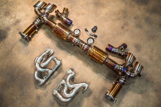 Valvetronic Valved Race Exhaust System for Porsche 911 Turbo 991.1 / 991.2 - POR.991.TUR.VSES.TI-POR.991.TUR.VSES.FFH.TI- DRIVEN - 2