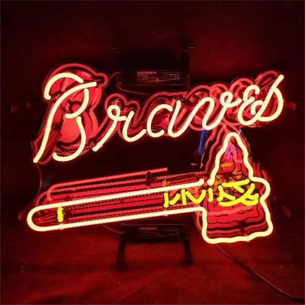 Atlanta Braves Baseball Logo Neon Signs Light - ME631- DRIVEN - 2