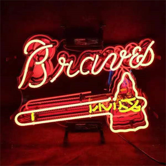 Atlanta Braves Baseball Logo Neon Signs Light - ME631- DRIVEN - 2