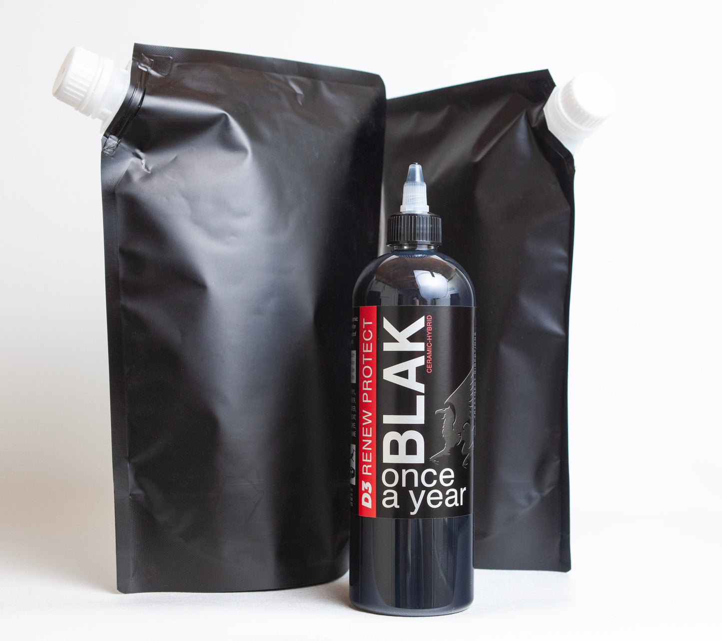D3 RENEW PROTECT | BLAK Kit | Deep Black Finish | Ceramic Hybrid + PREP - BLAK 8-BLAK 16-BLAK 64+16oz = 80oz-BLAK 1:1 64- DRIVEN - 15