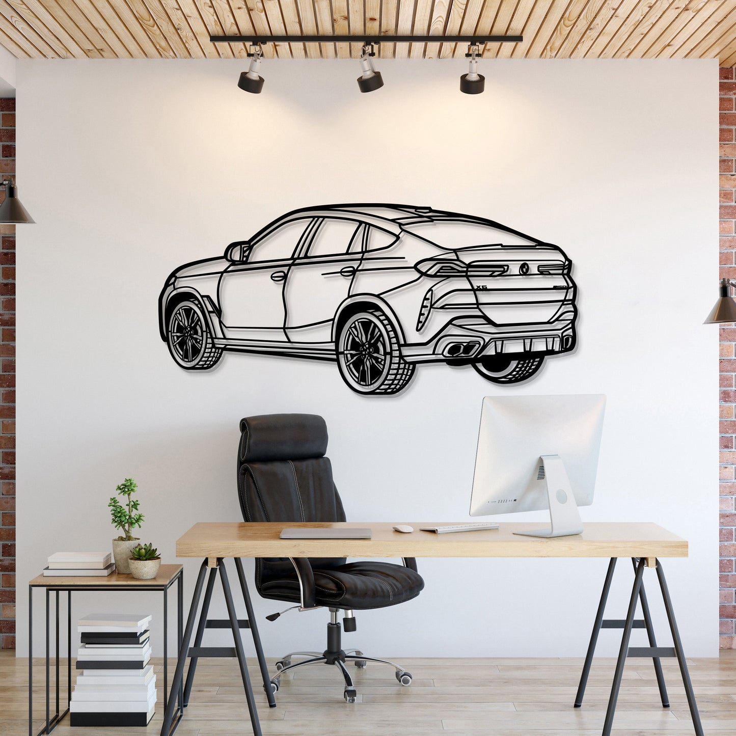 X6 Perspective Metal Car Wall Art - MT1245 - MT1245B69L-MT1245B80L-MT1245B99L-MT1245B115L-MT1245B140L- DRIVEN - 1