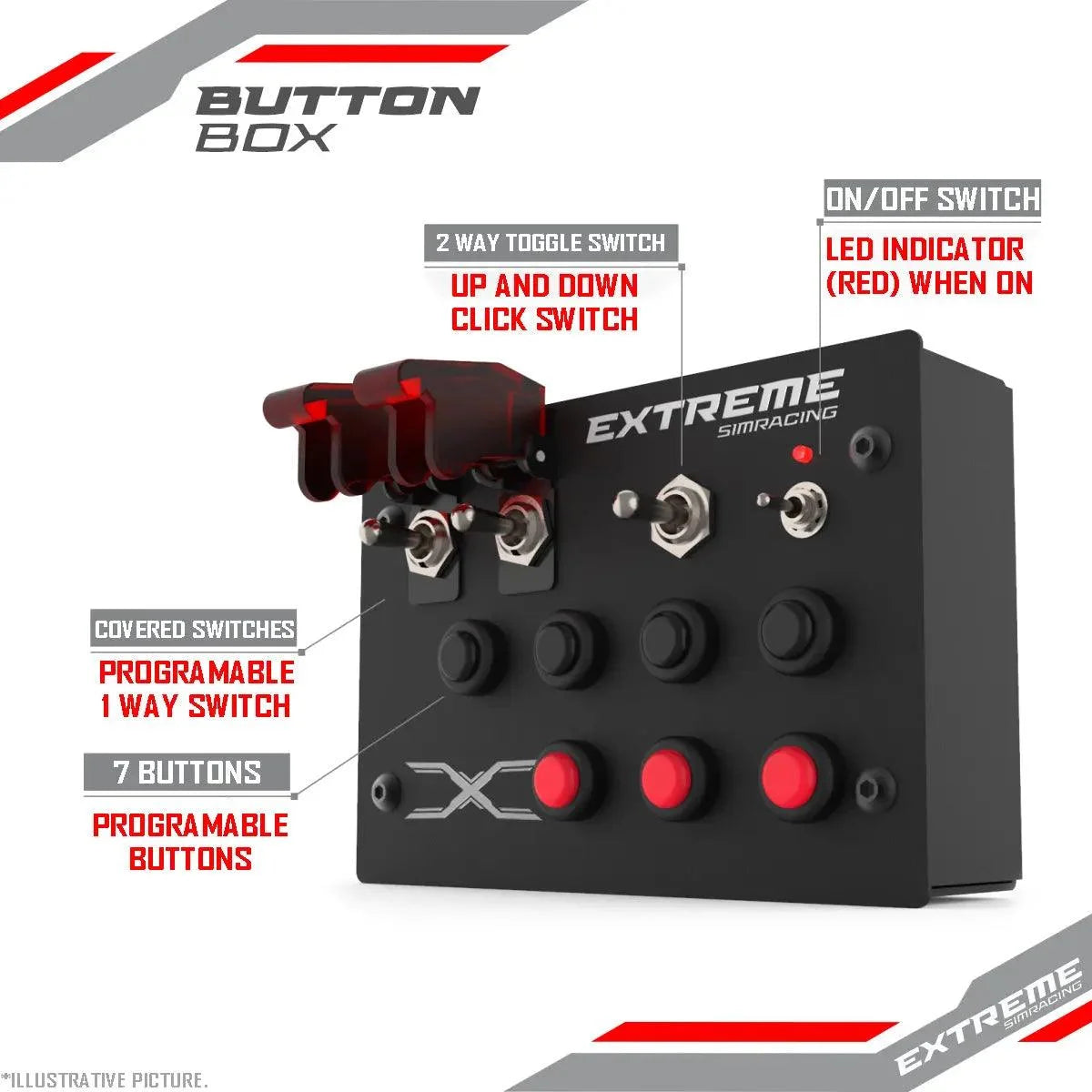 BUTTON BOX EXTREME SIMRACING - 2108- DRIVEN - 6