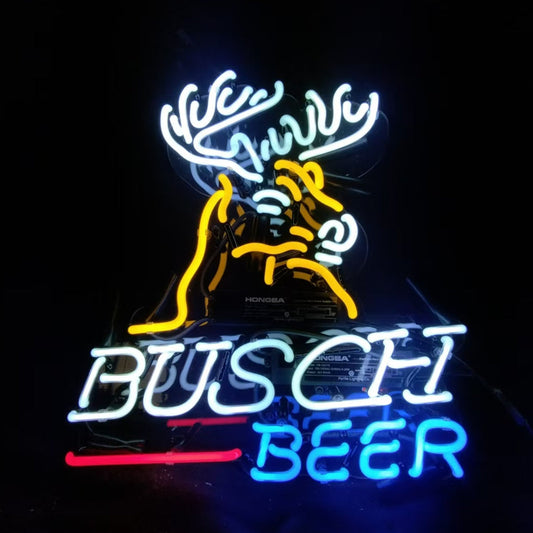 Busch Light Deer Stag Head Neon Signs Light - ME115B- DRIVEN - 2