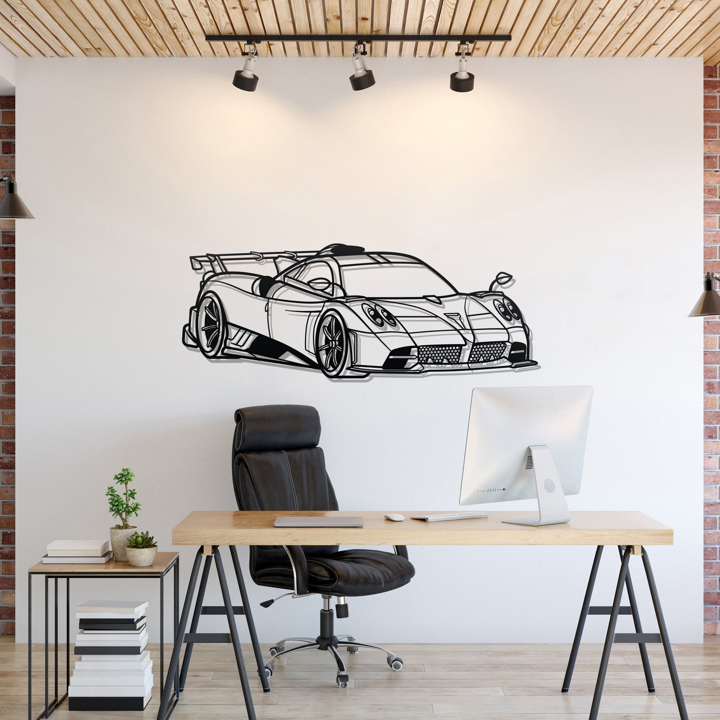 Imola Perspective Metal Car Wall Art - MT1220 - MT1220B69L-MT1220B80L-MT1220B99L-MT1220B115L-MT1220B140L- DRIVEN - 1