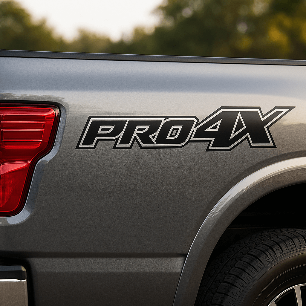 2X Decals 24" Vinyl Fits: Nissan Titan XD PRO 4X truck 2015 2019 PRO4X Stickers - sku-50817632239748-sku-50817632272516- DRIVEN - 1