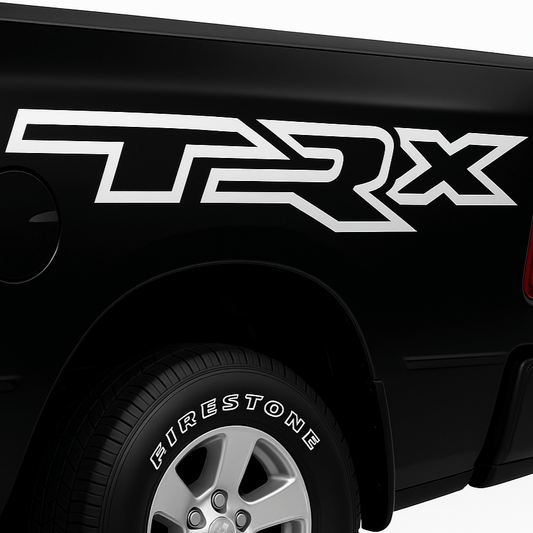 Dodge TRX Logo Vinyl Decal Sticker – 12" to 45" Weatherproof Truck Graphic – Ram TRX Badge for Window, Tailgate, or Bumper - sku-50631908622468-sku-50631908655236-sku-50631908688004-sku-50631908720772-sku-50631908753540- DRIVEN - 2