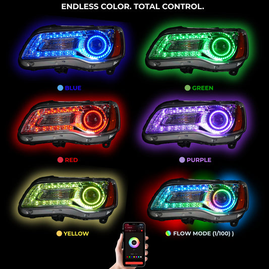 Chrysler 300 Multicolor Flow Series DRL Boards (2011-2023) - F16 | A20 | P2 - BX3-F16 | B15| A20 | P2 - BX3- DRIVEN - 2