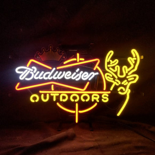 Budweiser Outdoors Deer with Crown Neon Signs - MA053- DRIVEN - 2
