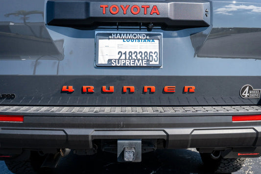 4RUNNER Rear Hatch Liftgate Emblem Overlays - 2025+ 4Runner - 254RUN-4RUN-LG-WH-254RUN-4RUN-LG-MB-254RUN-4RUN-LG-GB-254RUN-4RUN-LG-BL-254RUN-4RUN-LG-GR- DRIVEN - 2