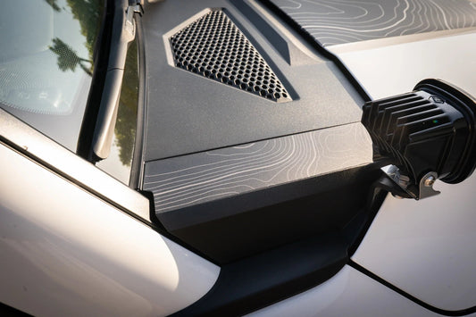 Topographic Outer Hood Trim Overlay (Top) - 2024+ Land Cruiser - 24LC250HOODOUTTOP-WH-24LC250HOODOUTTOP-ARG-24LC250HOODOUTTOP-CBNG-24LC250HOODOUTTOP-CG-24LC250HOODOUTTOP-DS- DRIVEN - 2