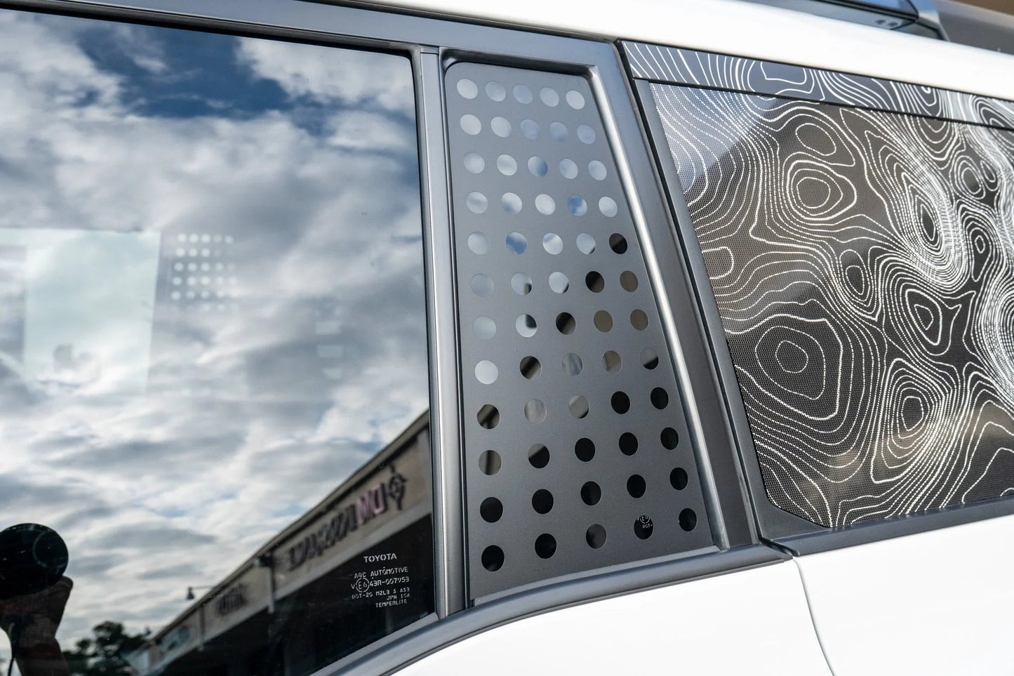 Vent Window Overlay with Holes - 2024+ Land Cruiser / GX 550 - 24LCVENTWINDHOLE- DRIVEN - 7